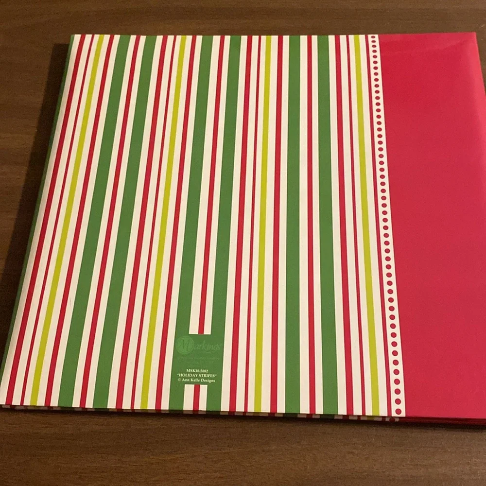 Holiday Stripes Scrapbooking Binder
